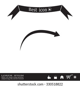 arrow indicates the direction. icon. vector design