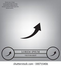 arrow indicates the direction. icon. vector design