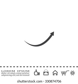 arrow indicates the direction. icon. vector design