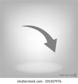 arrow indicates the direction. icon. vector design