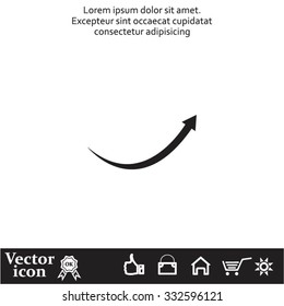 arrow indicates the direction. icon. vector design