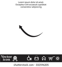 arrow indicates the direction. icon. vector design