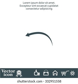 arrow indicates the direction. icon. vector design