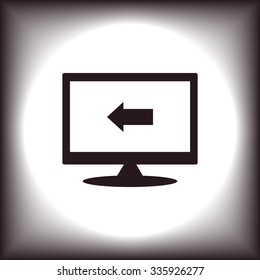 arrow indicates the direction. icon. vector design