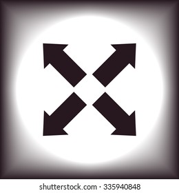 arrow indicates the direction. icon. vector design