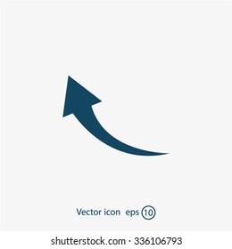 Arrow indicates the direction. icon. Vector design
