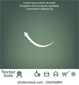arrow indicates the direction. icon. vector design