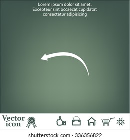 arrow indicates the direction. icon. vector design