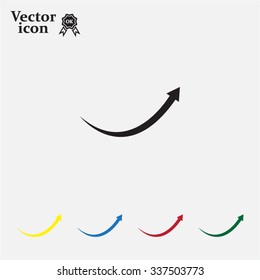 arrow indicates the direction. icon. vector design