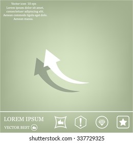 arrow indicates the direction. icon. vector design