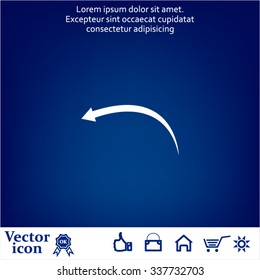 arrow indicates the direction. icon. vector design