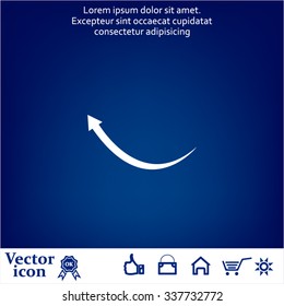 arrow indicates the direction. icon. vector design