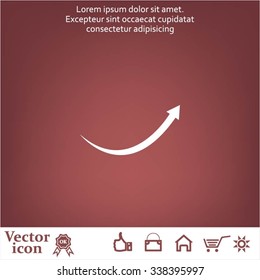 arrow indicates the direction. icon. vector design