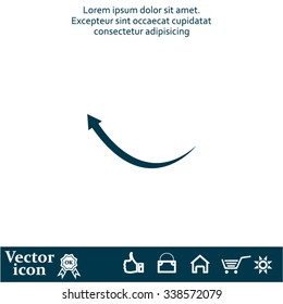 arrow indicates the direction. icon. vector design