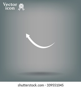 arrow indicates the direction. icon. vector design