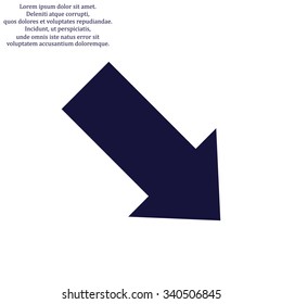 arrow indicates the direction. icon. vector design