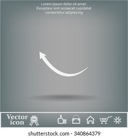 arrow indicates the direction. icon. vector design