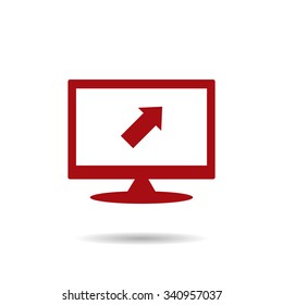 arrow indicates the direction. icon. vector design