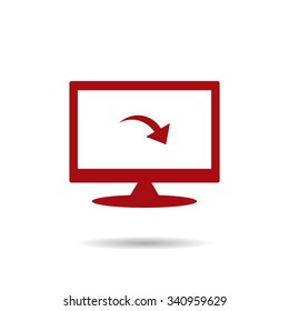 arrow indicates the direction. icon. vector design