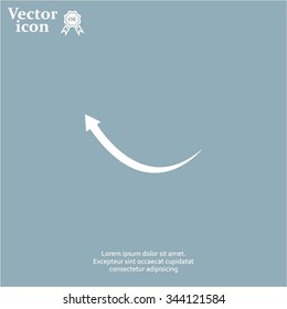 arrow indicates the direction. icon. vector design