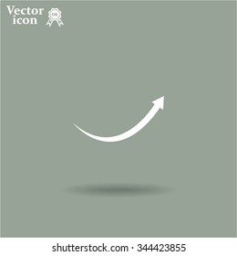 arrow indicates the direction. icon. vector design