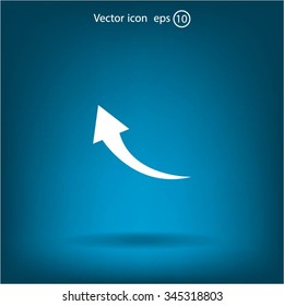arrow indicates the direction. icon. vector design
