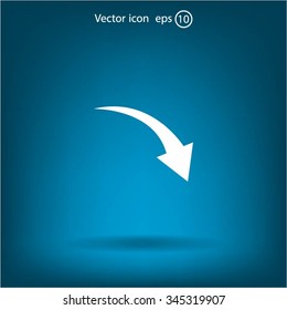 arrow indicates the direction. icon. vector design