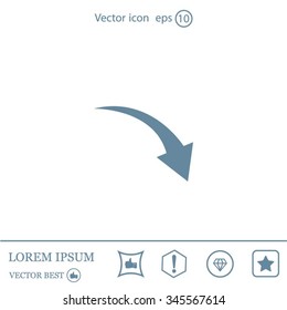 Arrow indicates the direction, icon, vector design