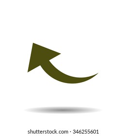 arrow indicates the direction. icon. vector design