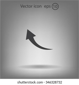 arrow indicates the direction. icon. vector design
