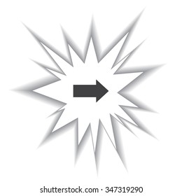 arrow indicates the direction. icon. vector design