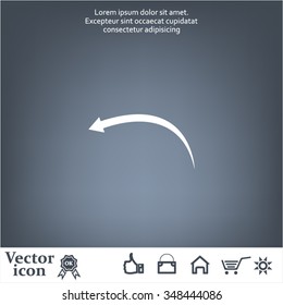 arrow indicates the direction. icon. vector design