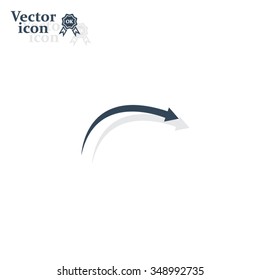 arrow indicates the direction. icon. vector design