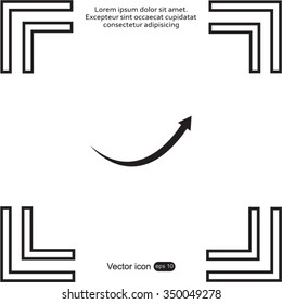 arrow indicates the direction. icon. vector design