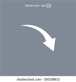 arrow indicates the direction. icon. vector design