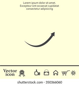 arrow indicates the direction. icon. vector design