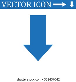 arrow indicates the direction icon, vector illustration. Flat design style