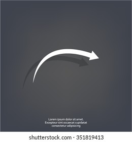 arrow indicates the direction. icon. vector design
