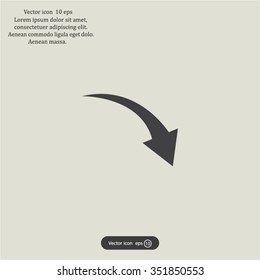 arrow indicates the direction. icon. vector design