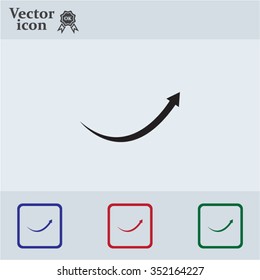 arrow indicates the direction. icon. vector design