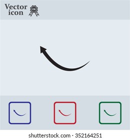 arrow indicates the direction. icon. vector design