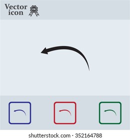 arrow indicates the direction. icon. vector design