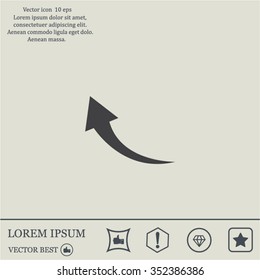 arrow indicates the direction. icon. vector design