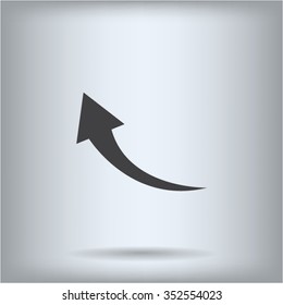 arrow indicates the direction. icon. vector design
