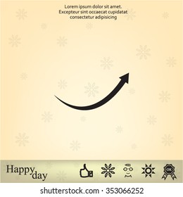 arrow indicates the direction. icon. vector design