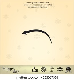 arrow indicates the direction. icon. vector design