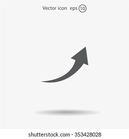 arrow indicates the direction. icon. vector design