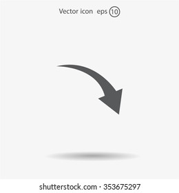 arrow indicates the direction. icon. vector design
