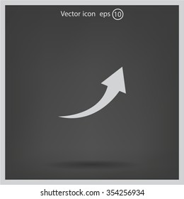 arrow indicates the direction. icon. vector design