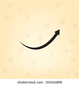 arrow indicates the direction. icon. vector design
